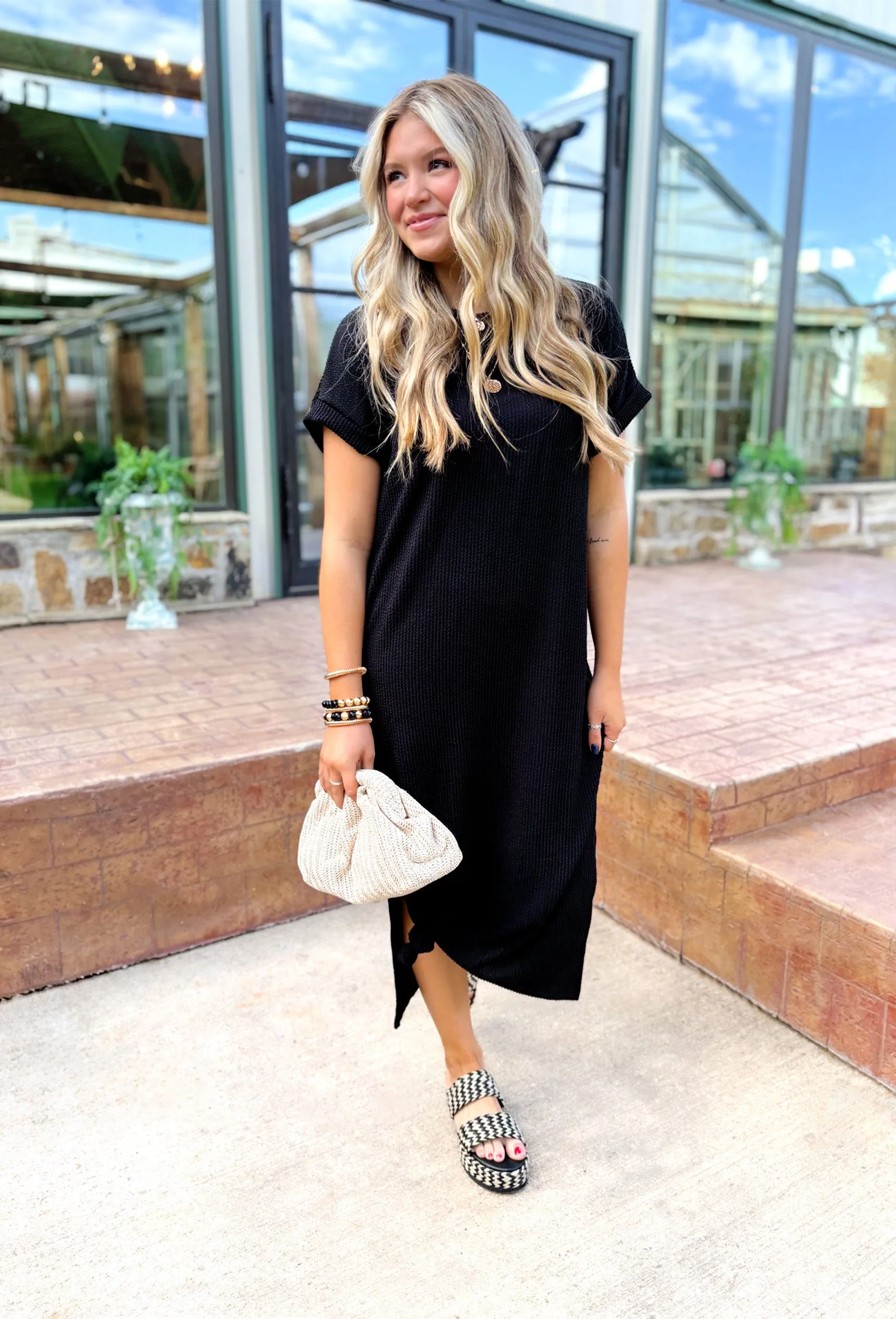 Winnie Midi Dress in Black